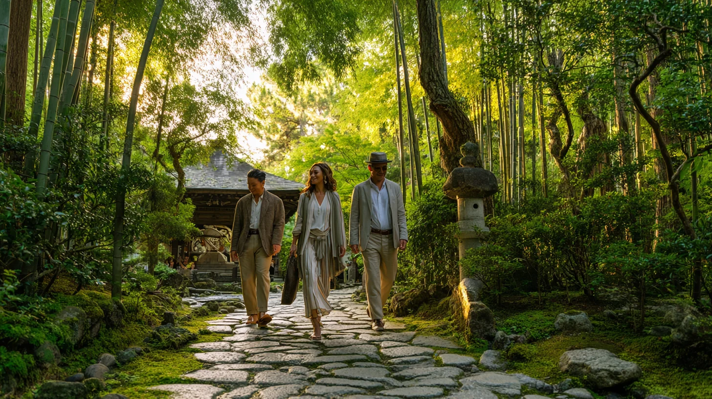 Anbling walking meditation in Kita-Kamakura — original illustration 1
