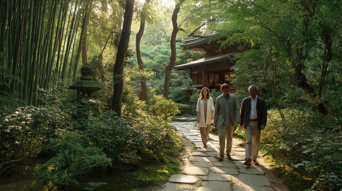 Anbling walking meditation in Kita-Kamakura — original illustration 2
