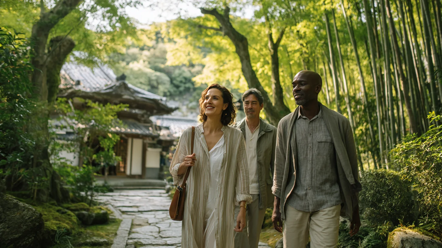 Anbling walking meditation in Kita-Kamakura — original illustration 3
